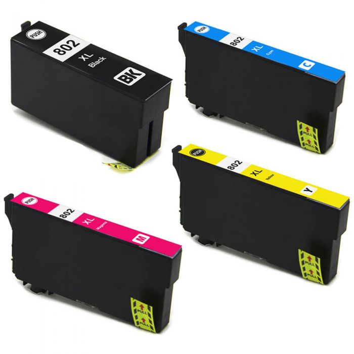 Epson T802XL0-PK BK,C,M,Y 5-pack Hi-Yield Remanufactured Ink Cartridges