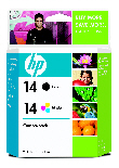 ..OEM HP C9337FN (HP 14) Black / Tri-Color, Combo Pack, Print Cartridges