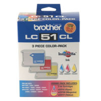 ..OEM Brother LC-51 Color, Combo Pack, Inkjet Printer Cartridges