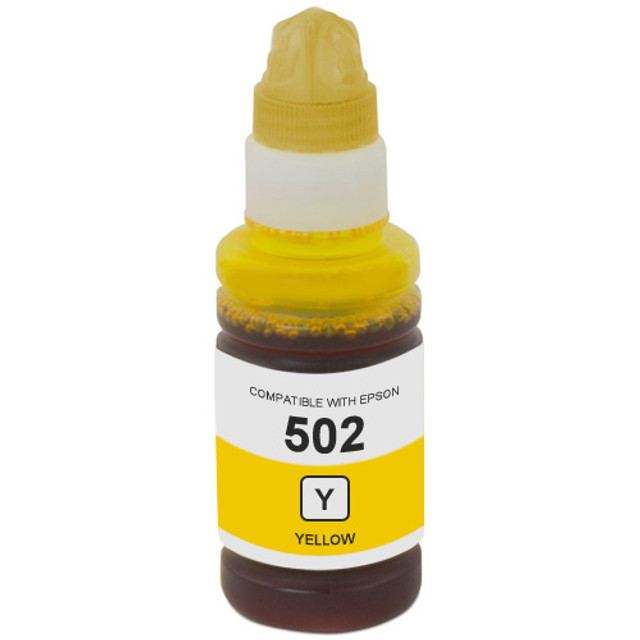 .Epson T502420-S (502) Yellow, Hi-Yield, Compatible Ink Bottle (6,000 page yield)