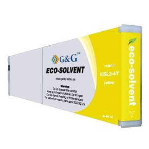 .Roland ESL3-4 Yellow Compatible Eco-Sol MAX ink cartridge (440 ml)