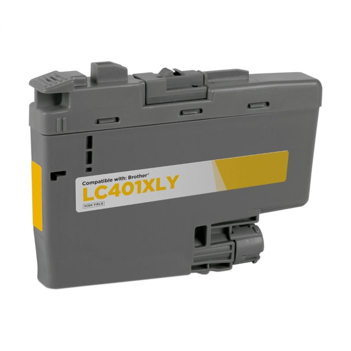 .Brother (LC-401XLY) Yellow, High Yield, Compatible Ink Cartridges (500 Page Yield)
