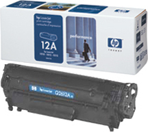 ..OEM HP Q2612A (HP 12A) Black Laser Toner Cartridge (2,000 page yield)