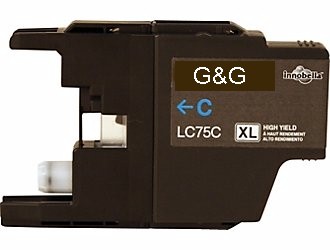 .Brother LC-75C Cyan Compatible Ink Cartridge (600 page yield)