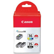 ..OEM Canon 1509B007 (PGI-35 / CLI-36) Combo Black/ Tri-Color Pack, Inkjet Printer Cartridges
