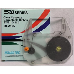..OEM Swintec SWS 1045CC Correctable Black Typewritter Ribbon - Clear Cassette