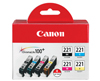 ..OEM Canon 2946B004 (CLI-221) Color, 4 Pack, Inkjet Printer Cartridges