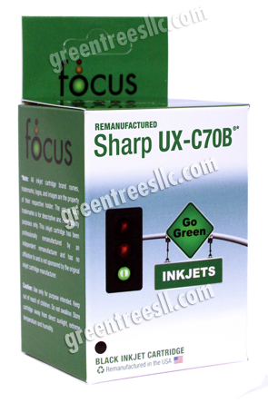 Sharp UX-C70B Black Remanufactured Inkjet Cartridge (500 page yield)