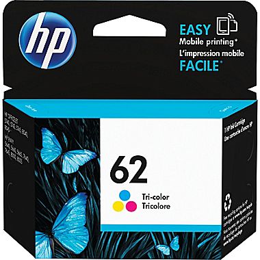 ..OEM HP C2P06AN (HP 62) Tri-Color Inkjet Cartridge (165 page yield)