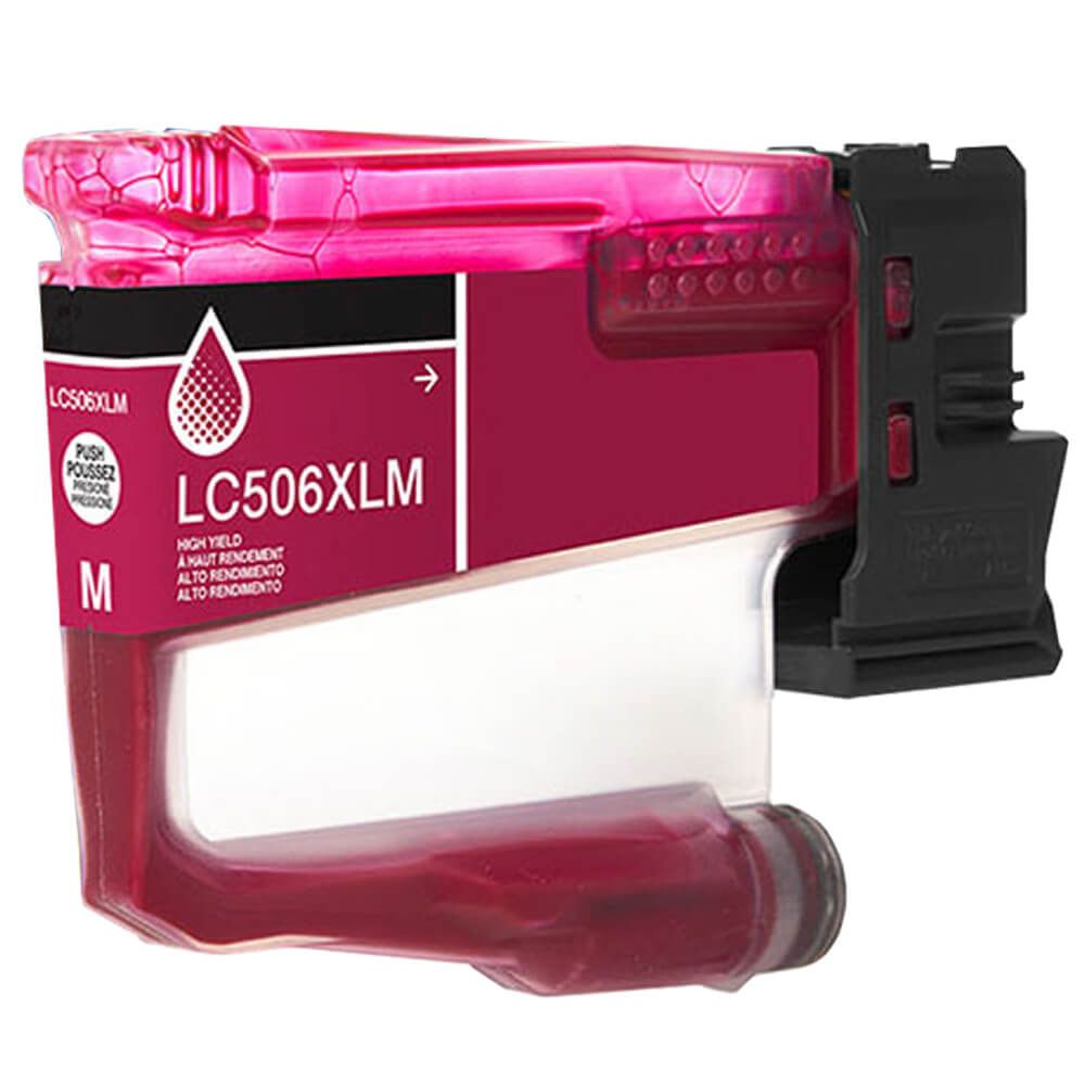 .Brother LC506XLM Magenta Hi-Yield Compatible Ink Cartridged (1,500 page yeild)