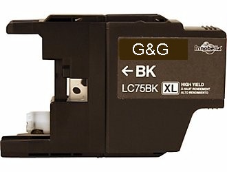 .Brother LC-75BK Black Compatible Ink Cartridge (1,200 page yield)