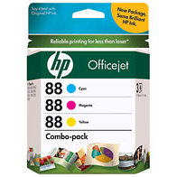..OEM HP CC606FN (HP 88) Color, Combo Pack, Inkjet Printer Cartridges