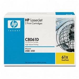 ..OEM HP C8061D (HP 61A) Black, 2 Pack, Laser Toner Cartridge (6,000 X 2 page yield)