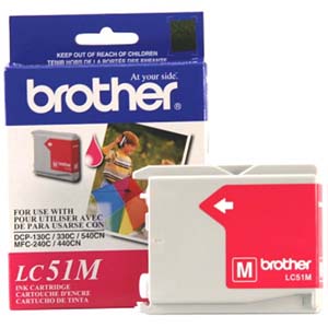 ..OEM Brother LC-51M Magenta Inkjet Cartridge (400 page yield)