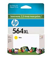 ..OEM HP CB325WN (HP 564XL) Yellow, Hi-Yield, Inkjet Printer Cartridge (750 page yield)
