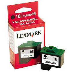 ..OEM Lexmark 10N0016 (#16) Black, Inkjet Cartridge (335 page yield)