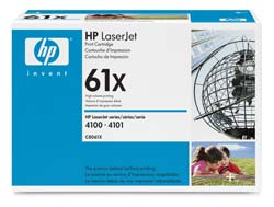 ..OEM HP C8061X (HP 61X) Black, Hi-Yield, Laser Toner Cartridge (10,000 page yield)