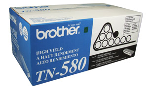 ..OEM Brother TN-580 Black, Hi-Yield, Toner Cartridge (7,000 page yield)