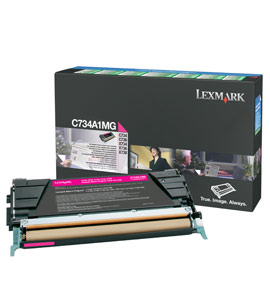 ..OEM Lexmark C734A1MG Magenta, Return Program, Toner Cartridge (6,000 page yield)
