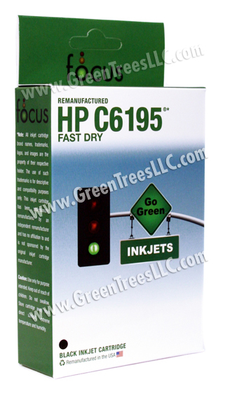 HP C6195A Black Fast Dry Remanufactured Inkjet Cartridge (40 ml ink)