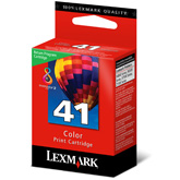 ..OEM Lexmark 18Y0141 (#41) Tri-Color, Return Program, InkJet  Printer Cartridge (210 page yield)