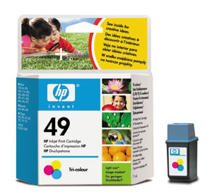 ..OEM HP 51649A (HP 49) Tri-Color Print Cartridge, 22.8 ml (315 page yield)