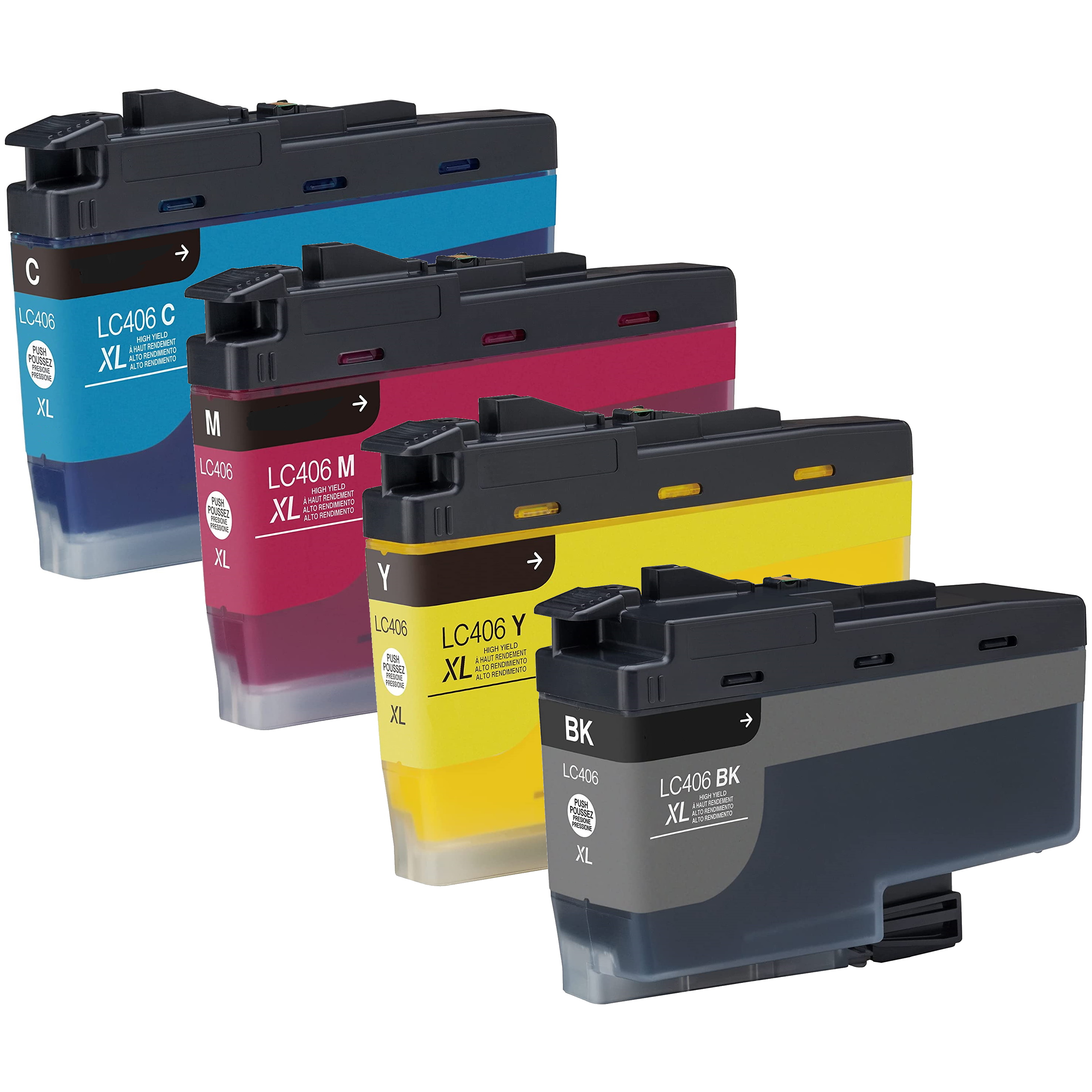 .Brother LC-406XL BK/C/M/Y Hi-Yield 4-pack Compatible Ink Cartridge