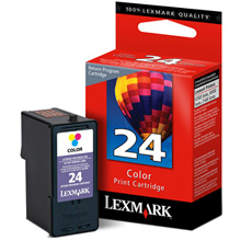 ..OEM Lexmark 18C1524 (#24) Tri-Color, Return Program, Printer Inkjet Cartridge (185 page yield)