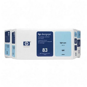 ..OEM HP C5004A (HP 83) UV Light Cyan Cartridge/Printhead/Cleaner Value Pack