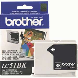 ..OEM Brother LC-51BK Black Inkjet Cartridge (500 page yield)