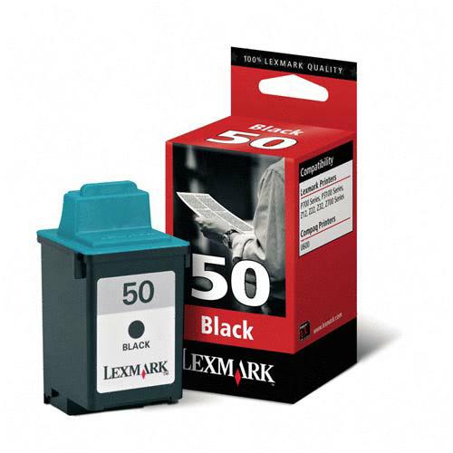 ..OEM Lexmark 17G0050 (#50) Black, Waterproof, Inkjet Cartridge (255 page yield)