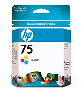..OEM HP CB337WN (HP 75) Tri-Color, Printer Inkjet Cartridge (170 page yield)