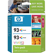 ..OEM HP CC581FN (HP 93) Tri-Color, 2 Pack, Inkjet Printer Cartridges (410 x 2 page yield)