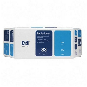 ..OEM HP C5001A (HP 83) UV Cyan Cartridge/Printhead/Cleaner Value Pack