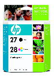 ..OEM HP C9323FN (HP 27/28) Black / Color, Combo Pack, Print Cartridges