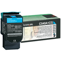 ..OEM Lexmark C540A1CG Cyan, Return Program, Toner Cartridge (1,000 page yield)