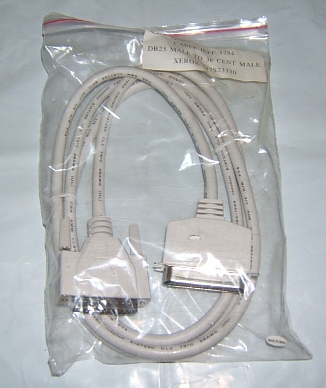 New Xerox 117S23330 DB25 Male to 36 pin Centronics Male Cable, 6 ft.