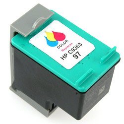 HP C9363WN (HP 97) Tri-Color, Hi-Yield, Remanufactured Inkjet Cartridge (450 page yield)
