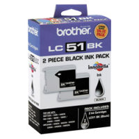 ..OEM Brother LC-512PKS Black, 2 Pack, Inkjet Printer Cartridges (500 x 2 page yield)