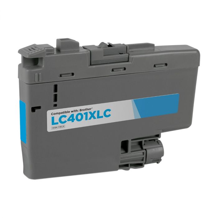 .Brother (LC-401XLC) Cyan, High Yield, Compatible Ink Cartridges (500 Page Yield)