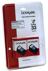 ..OEM Lexmark 18C0534 (#33) Tri-Color, 2-pack, Inkjet Cartridges (190 x 2 page yield)