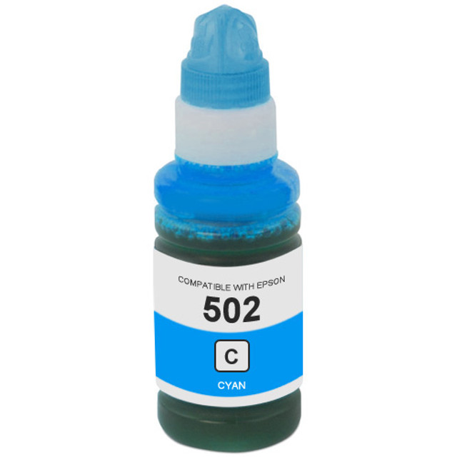 .Epson T502220-S (502) Cyan, Hi-Yield, Compatible Ink Bottle (6,000 page yield)