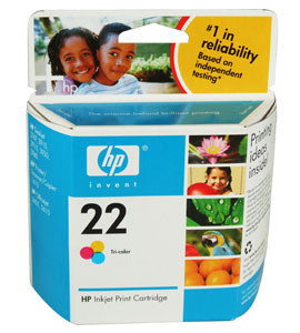 ..OEM HP C9352AN (HP 22) Tri-Color Inkjet Cartridge (138 page yield)