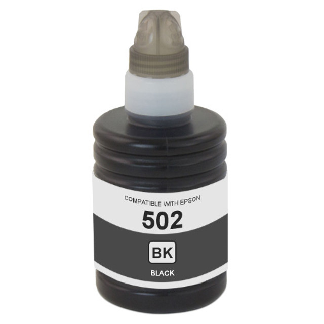 .Epson T502120-S (502) Black, Hi-Yield, Compatible Ink Bottle (7,500 page yield)