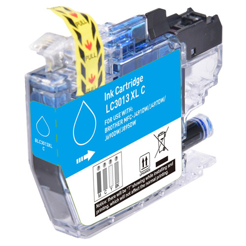 .Brother LC-3013C Cyan Compatible Ink Cartridge (400 page yield)